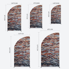 Lofaris Old Style With Retro Brick Wall Photo Half Moon Arch Backdrop