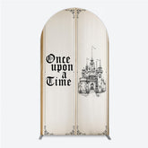 Lofaris Once Upon a Time Storybook Arch Backdrop Fairytale Princess Castle Theme Vintage Birthday and Baby Shower Decor