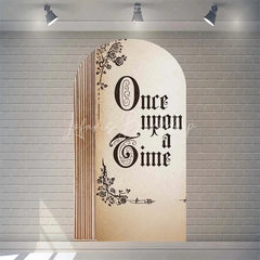 Lofaris Once Upon a Time Storybook Arch Backdrop Personalized Fairytale Princess Kingdom Party Decoration