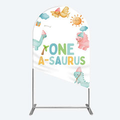 Lofaris One A Saurus Cartoon Dinosaur Birthday Arch Backdrop