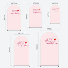 Lofaris One In Melon Sweet Pink Happy Birthday Arch Backdrop