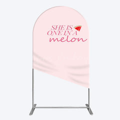 Lofaris One In Melon Sweet Pink Happy Birthday Arch Backdrop