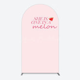 Lofaris One In Melon Sweet Pink Happy Birthday Arch Backdrop
