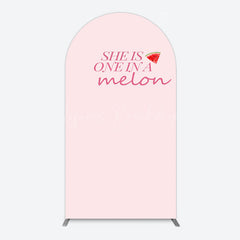 Lofaris One In Melon Sweet Pink Happy Birthday Arch Backdrop