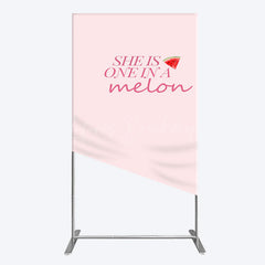 Lofaris One In Melon Sweet Pink Happy Birthday Rectangle Backdrop