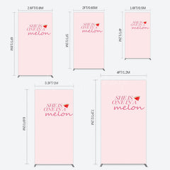 Lofaris One In Melon Sweet Pink Happy Birthday Rectangle Backdrop