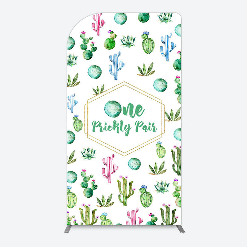 Lofaris One Prickly Pair Plant 1st Birthday Arch Backdrop