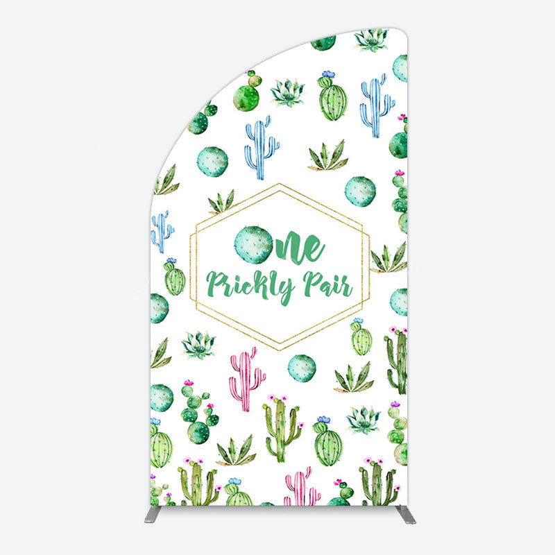 Lofaris One Prickly Pair Plant 1st Birthday Arch Backdrop