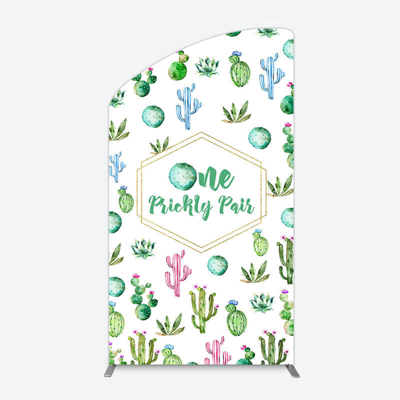 Lofaris One Prickly Pair Plant 1st Birthday Arch Backdrop