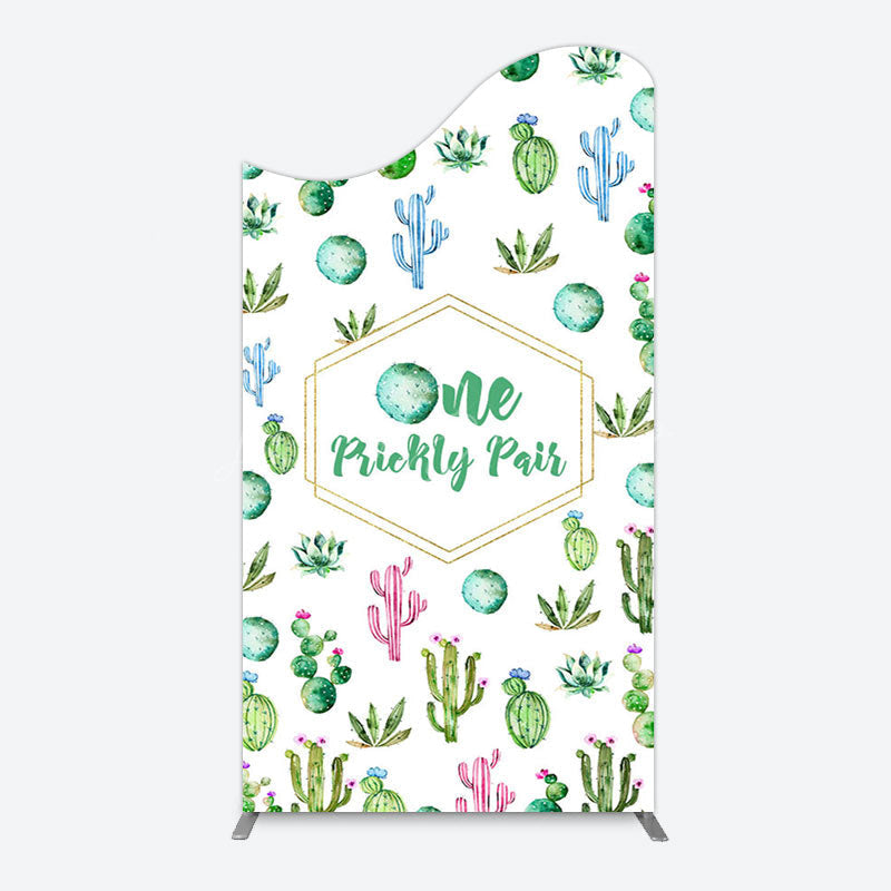 Lofaris One Prickly Pair Plant 1st Birthday Arch Backdrop