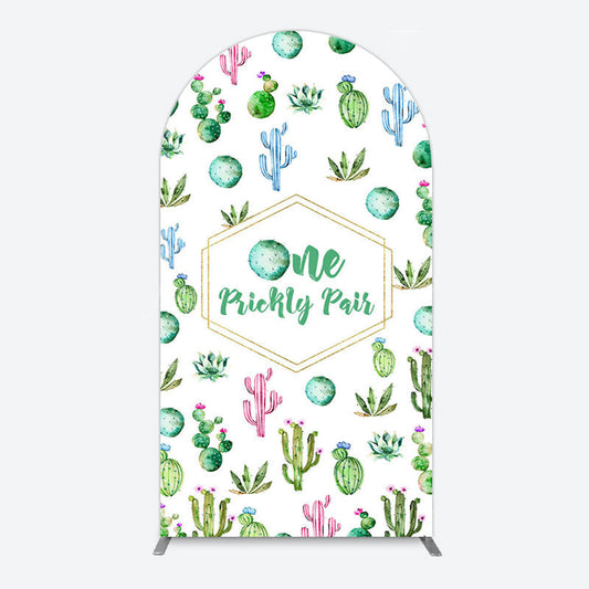 Lofaris One Prickly Pair Plant 1st Birthday Arch Backdrop