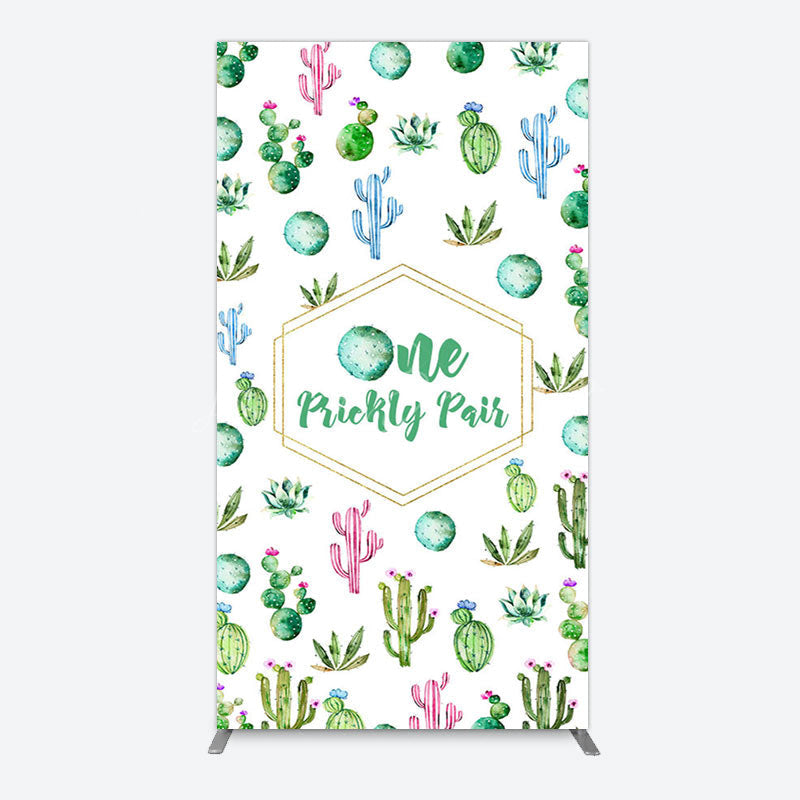 Lofaris One Prickly Pair Plant 1st Birthday Arch Backdrop
