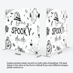 Lofaris One Spooky Dude Halloween Square Tension Backdrop