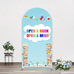 Lofaris Open A Book Mind Blue Birthday Arch Backdrop