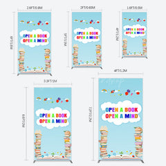Lofaris Open A Book Mind Blue Birthday Rectangle Backdrop
