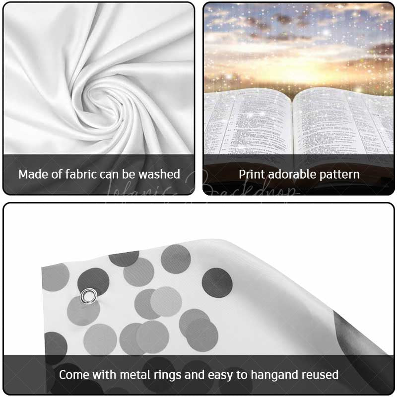 Lofaris Opening Book Plank Sunset Sky Garage Door Banner