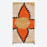 Lofaris Orange Brown Knitting Pattern Ethiopian Rectangle Backdrop