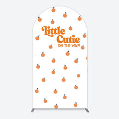 Lofaris Orange Little Cutie Baby Shower Arch Backdrop