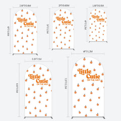 Lofaris Orange Little Cutie Baby Shower Arch Backdrop