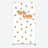 Lofaris Orange Little Cutie Baby Shower Rectangle Backdrop