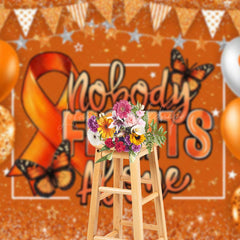 Lofaris Orange Nobody Fights Alone Leukemia Awareness Backdrop