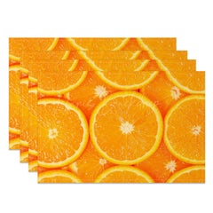 Lofaris Orange Slices Fruit Set of 4 Placemats For Dining