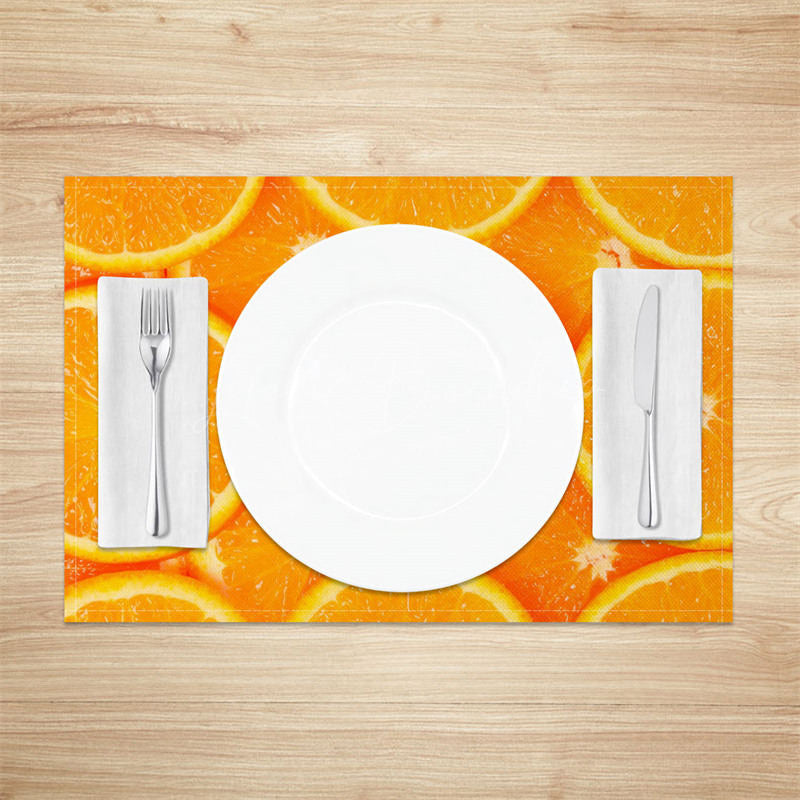 Lofaris Orange Slices Fruit Set of 4 Placemats For Dining