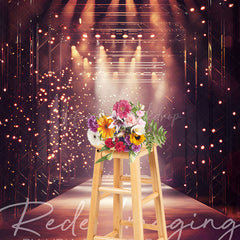 Lofaris Orange Spotlight Model Runway Stage Photo Backdrop