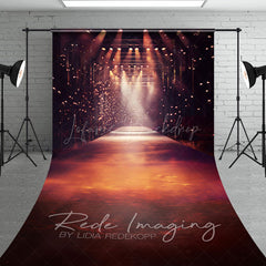 Lofaris Orange Spotlight Model Runway Stage Sweep Backdrop