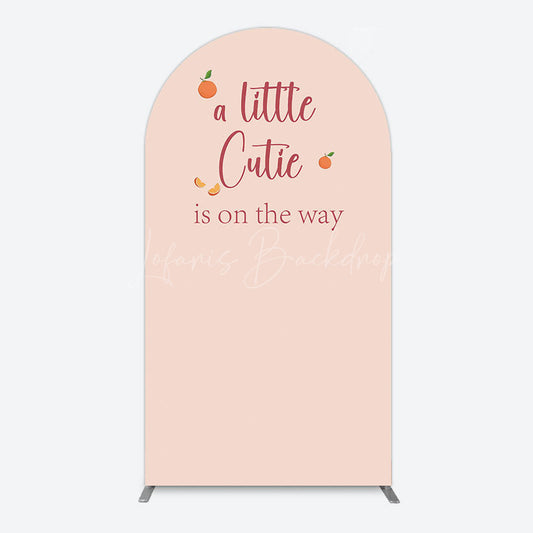 Lofaris Orange Sweet Cutie Baby Shower Arch Backdrop