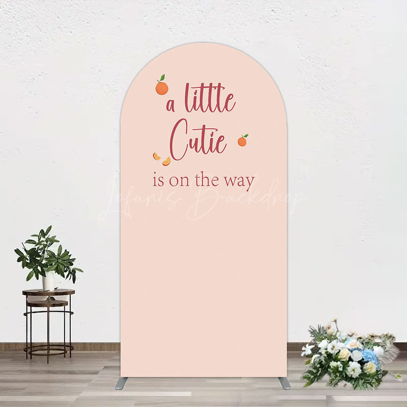 Lofaris Orange Sweet Cutie Baby Shower Arch Backdrop