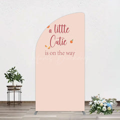 Lofaris Orange Sweet Cutie Baby Shower Half Moon Arch Backdrop