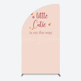 Lofaris Orange Sweet Cutie Baby Shower Half Moon Arch Backdrop
