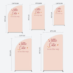 Lofaris Orange Sweet Cutie Baby Shower Half Moon Arch Backdrop