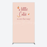 Lofaris Orange Sweet Cutie Baby Shower Rectangle Backdrop