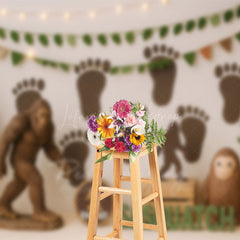 Lofaris Orangutan Bigfoot Sasquatch Cake Smash Backdrop