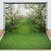 Lofaris Orchard Flowers Green Spring Combo Set Backdrop