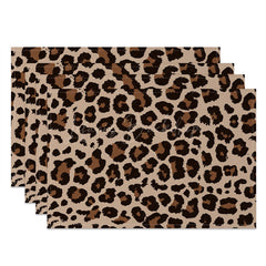 Lofaris Original Leopard Print Dining Set of 4 Placemats