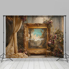 Lofaris Ornate Gold Frame in Palace Photography Backdrop Royal Baroque Wedding Decor Luxury Photo Background