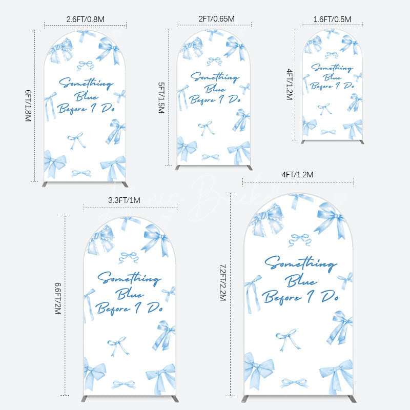 Lofaris Out of Blue Before I Do Wedding Arch Backdrop