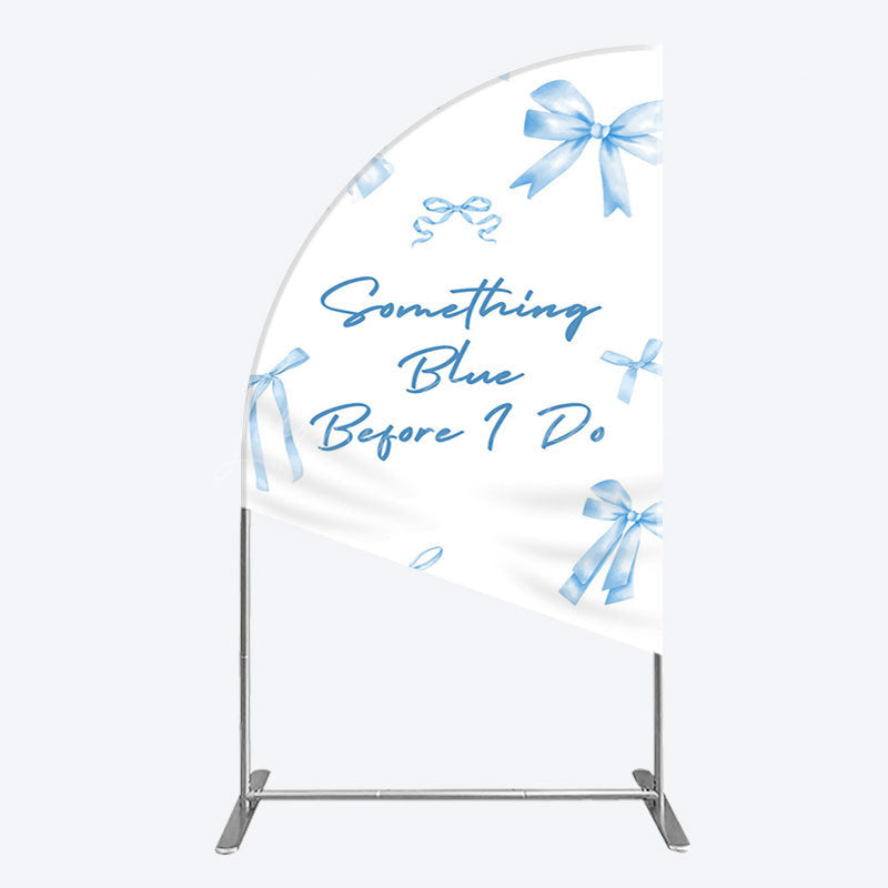 Lofaris Out of Blue Before I Do Wedding Half Moon Arch Backdrop
