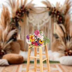 Lofaris Outdoor Beige Boho Bridal Shower Photography Backdrop