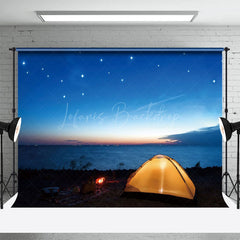 Lofaris Outdoor Camp Night Starry Sky Photography Backdrop