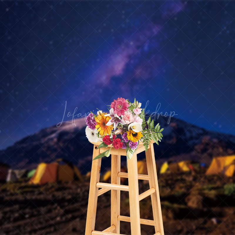 Lofaris Outdoor Desert Under Starry Sky Photography Backdrop