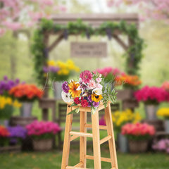Lofaris Outdoor Flower Shop Sweet Fresh Wedding Backdrop