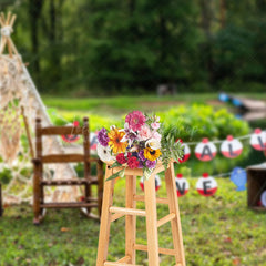 Lofaris Outdoor Fresh Decor Birthday Cake Smash Backdrop