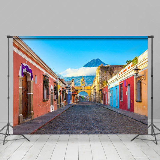 Lofaris Overlooking Distant View On Street Photo Backdrop