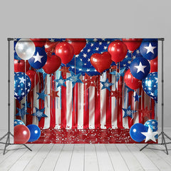 Lofaris Paint USA Flag Balloon Birthday Cake Smash Backdrop