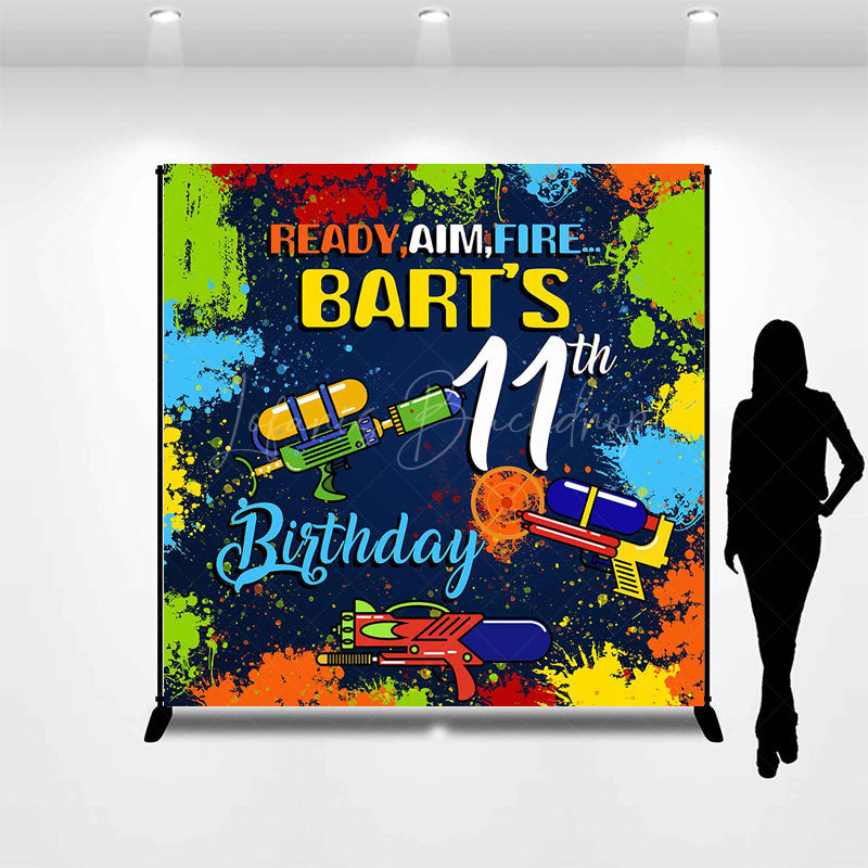Lofaris Paintball Game Custom Name 11th Birthday Backdrop