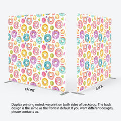 Lofaris Painted Colorful Donuts Birthday Pillow Case Backdrop
